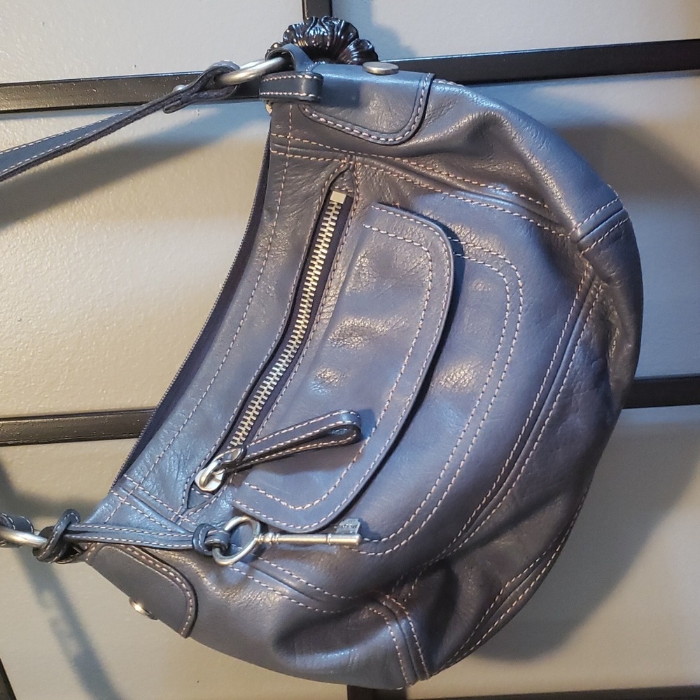 Fossil blue leather small bag - Picture 4 of 8